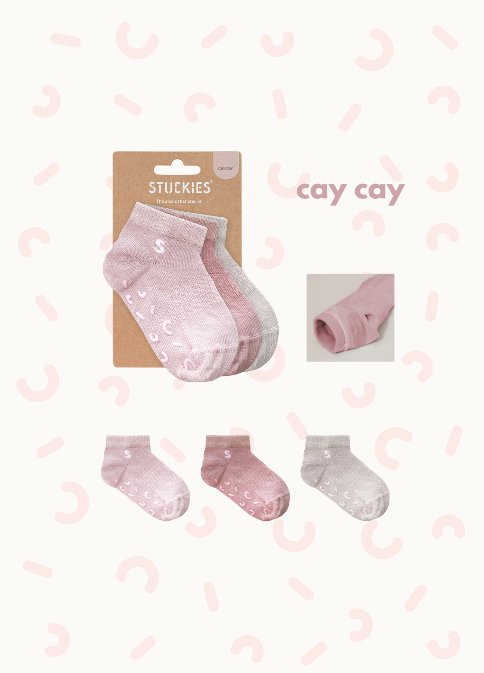 STUCKIES® Sneaker socks set of 3