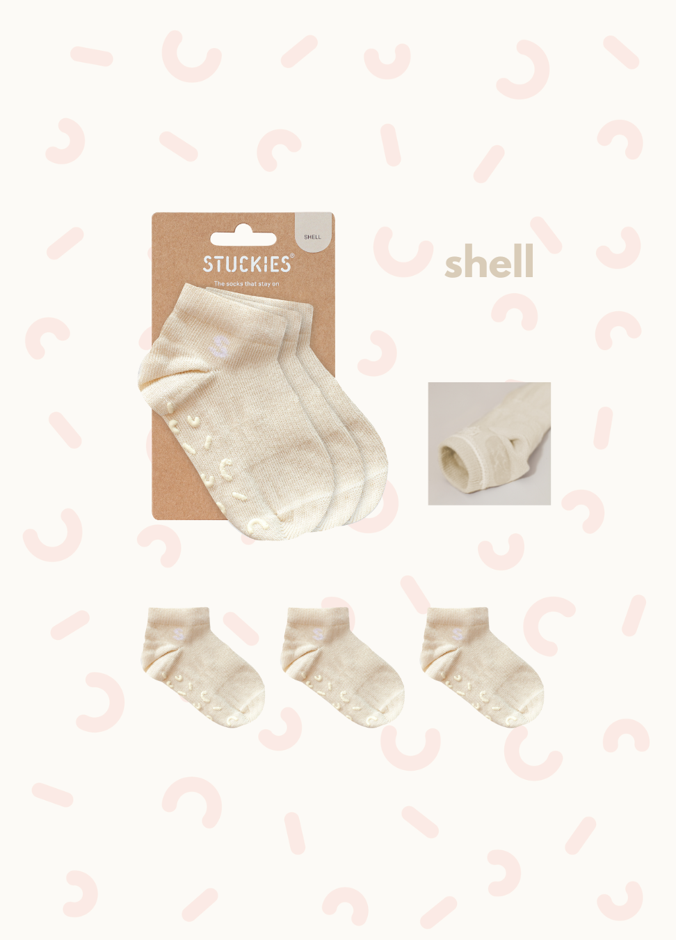STUCKIES® Sneaker socks set of 3
