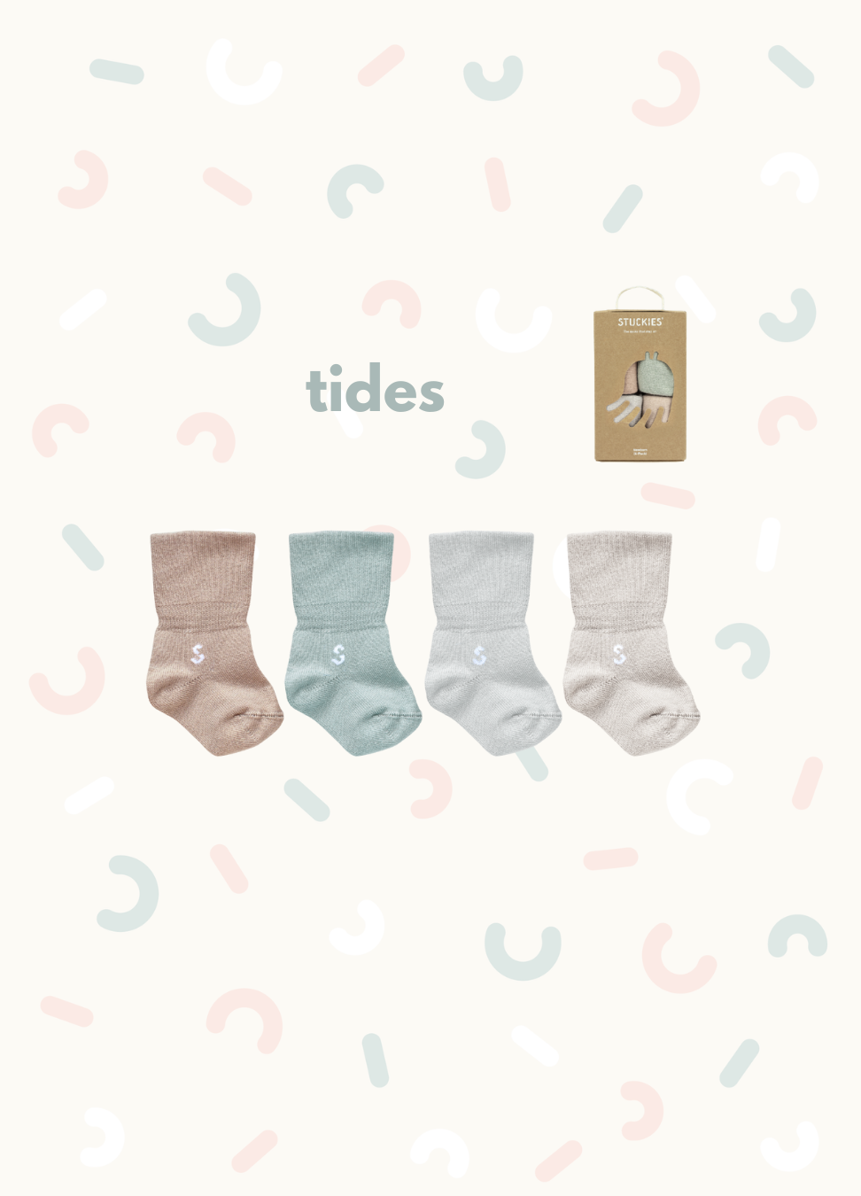 STUCKIES® Newborn Socks set of 4
