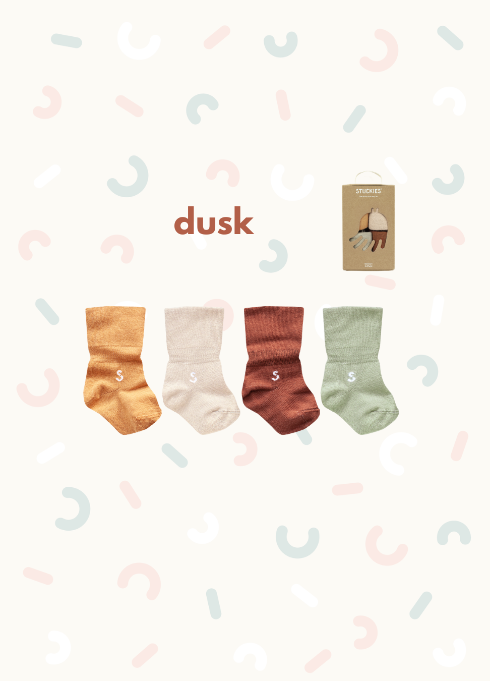 STUCKIES® Newborn Socks set of 4