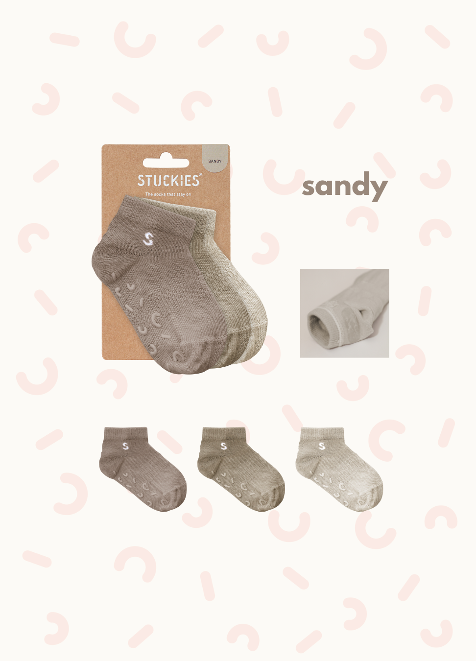 STUCKIES® Sneaker socks set of 3
