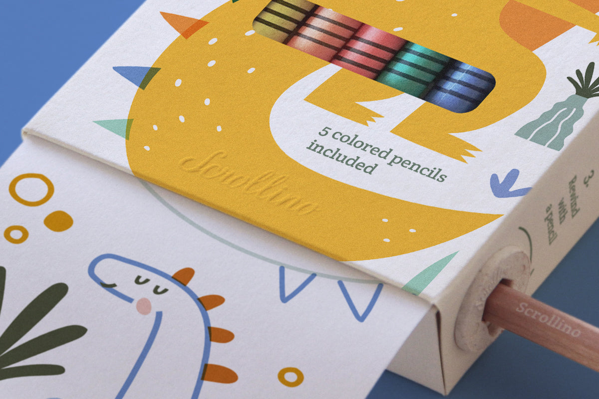 Scrollino - Dino Colouring